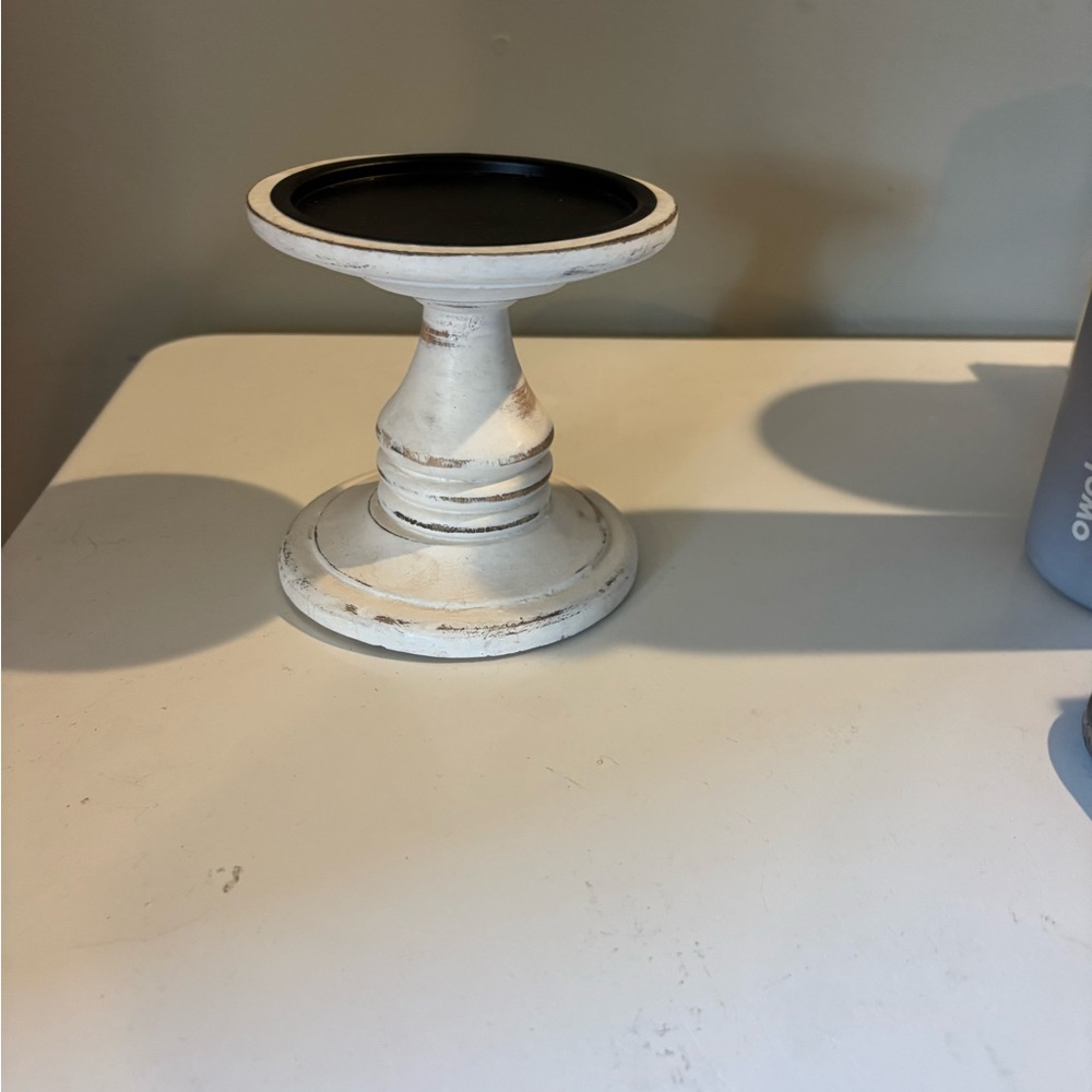 White and Black Decorative Stand